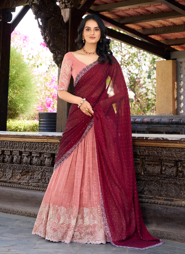 Festive wear designer lehenga choli with intricate sequin embroidery work